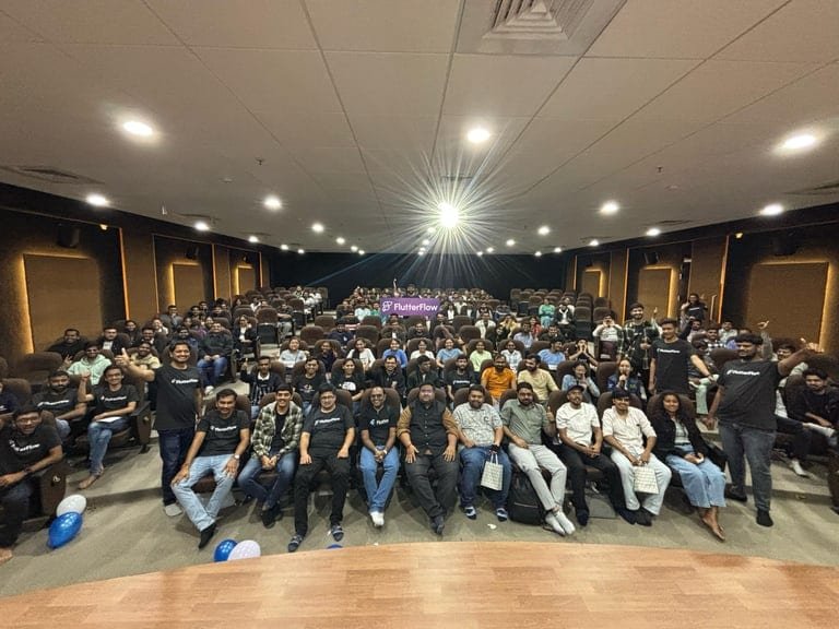 FFDG Rajkot members gathered at a FlutterFlow community event